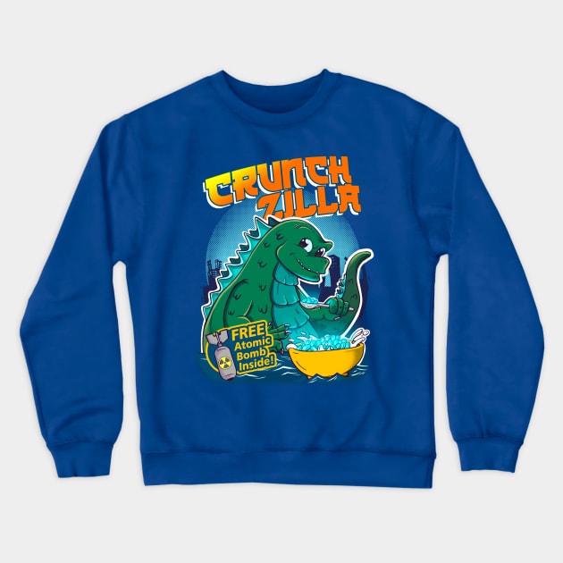 Crunch Zilla Crewneck Sweatshirt by Gasometer Studio